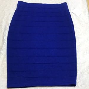 Never worn pencil skirt. Vibrant blue.